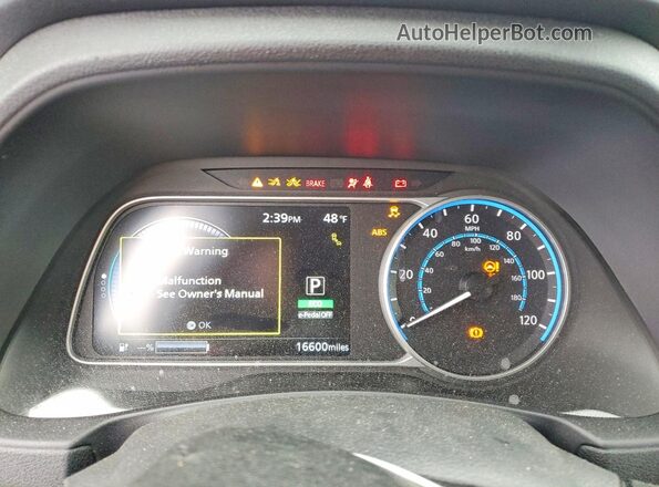1N4CZ1CV0PC563113 2023 NISSAN LEAF Burgundy Вид щитка приладів