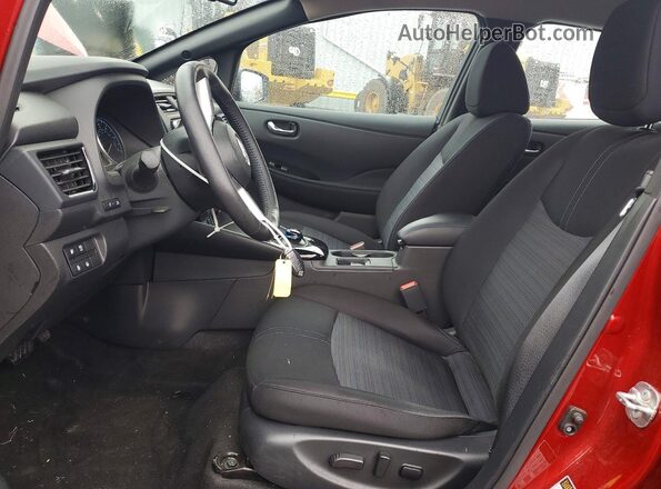 1N4CZ1CV0PC563113 2023 NISSAN LEAF Burgundy Вид салону спереду