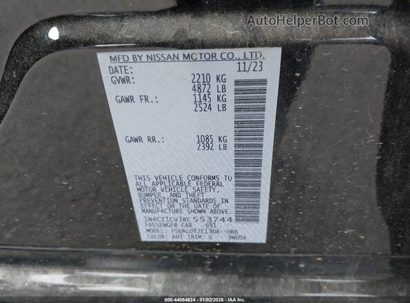 1N4CZ1CV3RC553744 2024 NISSAN LEAF Черный Вид подкапотного пространства