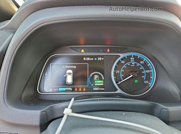1N4CZ1CV4RC551257 2024 NISSAN LEAF Blue Widok zestawu wskaźników