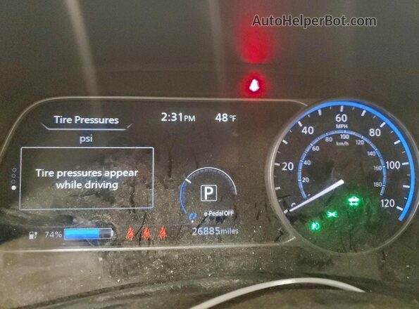 1N4CZ1CV9SC550370 2025 NISSAN LEAF Blue Widok zestawu wskaźników