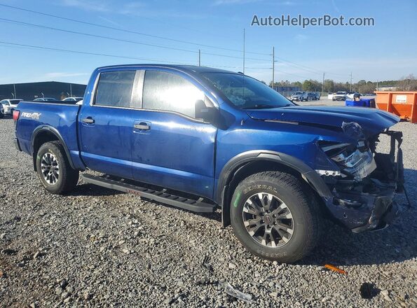1N6AA1ED8MN525767 2021 NISSAN TITAN Синий Передняя правая четверть
