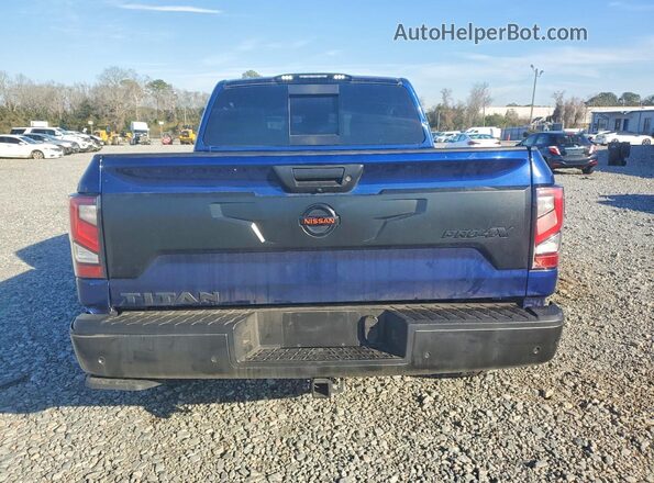 1N6AA1ED8MN525767 2021 NISSAN TITAN Синий Вид сзади
