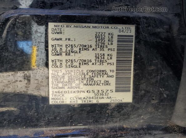 1N6ED1EK9PN653575 2023 NISSAN FRONTIER Black 