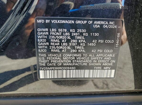 1V25MPE86RC009460 2024 VOLKSWAGEN ID.4 Black 