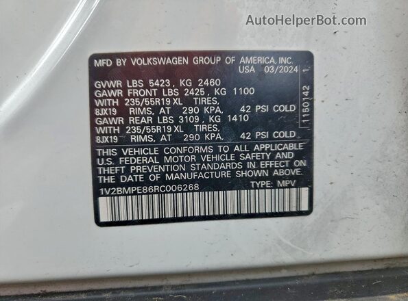 1V2BMPE86RC006268 2024 VOLKSWAGEN ID.4 White 