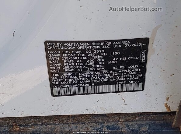 1V2CMPE86PC042818 2023 VOLKSWAGEN ID.4 Белый 