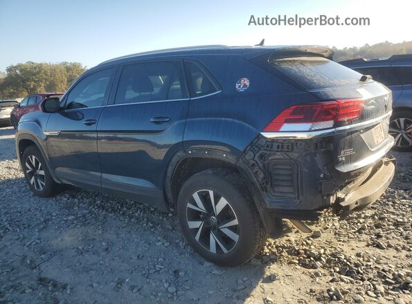 1V2DC2CA7MC217878 2021 VOLKSWAGEN ATLAS Синий Задняя левая четверть