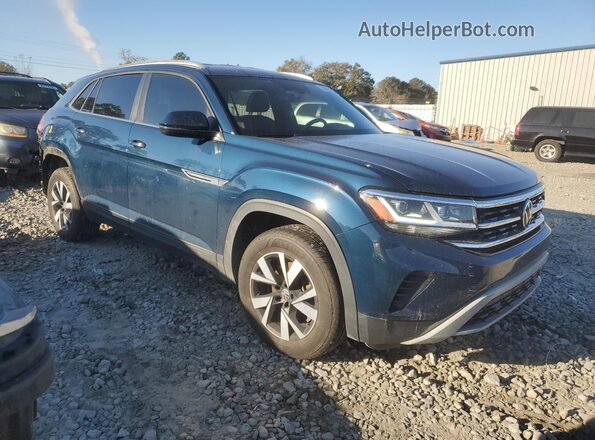 1V2DC2CA7MC217878 2021 VOLKSWAGEN ATLAS Синий Передняя правая четверть