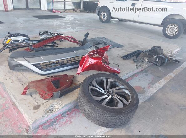 1V2TP2CA4MC587427 2021 VOLKSWAGEN ATLAS Red Instrument cluster view