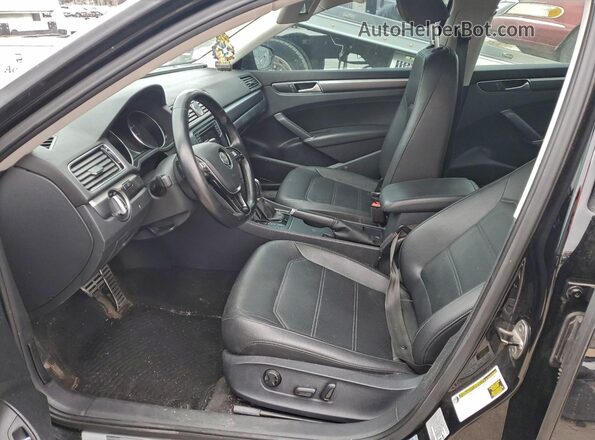 1VWAS7A3XGC045257 2016 VOLKSWAGEN PASSAT Black წინა სალონის ხედი