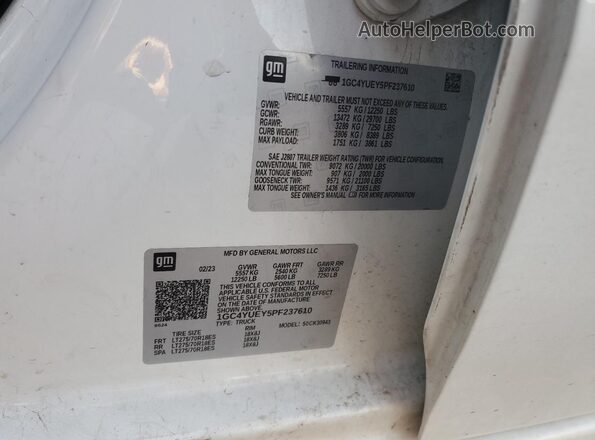 1GC4YUEY5PF237610 2023 CHEVROLET ALL MODELS White 
