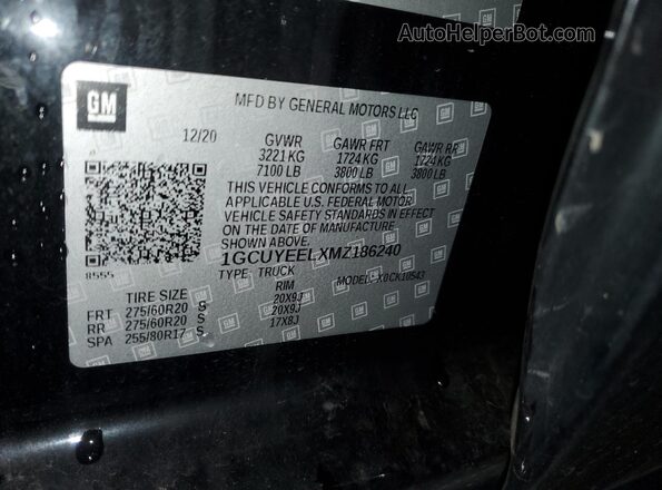 1GCUYEELXMZ186240 2021 CHEVROLET ALL MODELS Black 