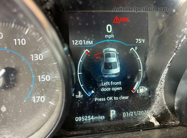 SAJAR4FX7KCP52805 2019 JAGUAR XF White Вид щитка приладів