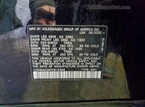 1V2HN2CA0TC512346 2026 VOLKSWAGEN ATLAS Black 