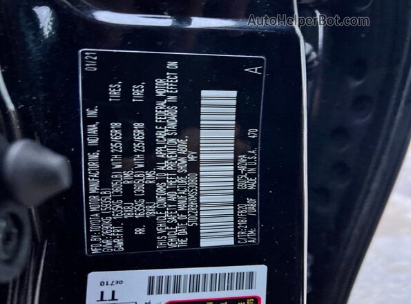 5TDCZRBHXMS530800 2021 TOYOTA HIGHLANDER Черный 