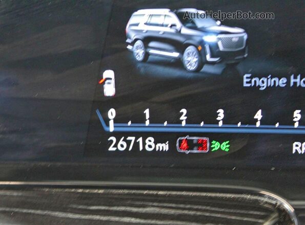 1GYS4EKL0PR338399 2023 CADILLAC ESCALADE Red Instrument cluster view