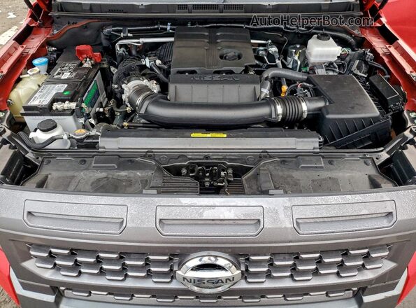 1N6ED1EJ2SN640408 2025 NISSAN FRONTIER Red Widok komory silnika