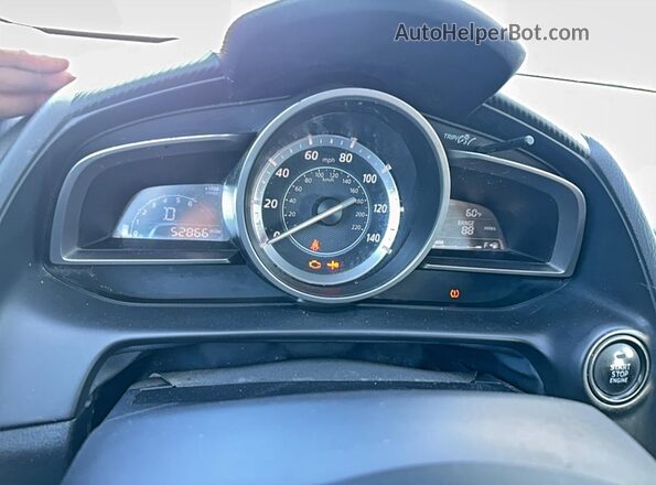 JM1DKBB71G0123172 2016 MAZDA CX-3 Black Вид щитка приладів
