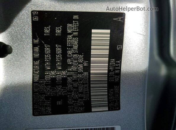 5TDZZ3DC9LS030098 2020 TOYOTA SIENNA Silver 