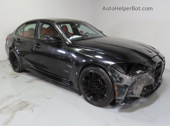 WBS33AY01MFK86175 2021 BMW M3 Black Հետևի ձախ