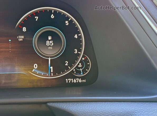 5NPEJ4J22LH027055 2020 HYUNDAI SONATA Black Widok zestawu wskaźników