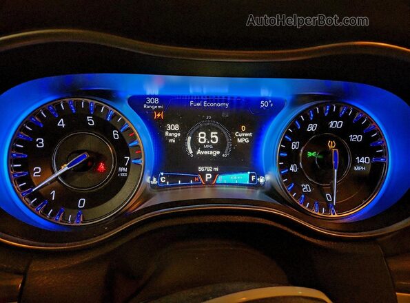 2C3CCAAG0JH320989 2018 CHRYSLER 300 Black Instrument cluster view