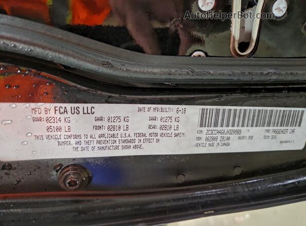 2C3CCAAG0JH320989 2018 CHRYSLER 300 Black Engine compartment view