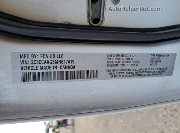 2C3CCAAG3MH617419 2021 CHRYSLER 300 White 