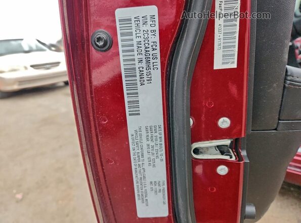 2C3CCAAG6MH515791 2021 CHRYSLER 300 Burgundy Вид наклейки з VIN-кодом