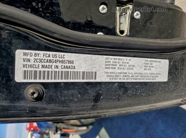 2C3CCABG4PH657866 2023 CHRYSLER 300 Black Շարժիչի բաժամունքի տեսք