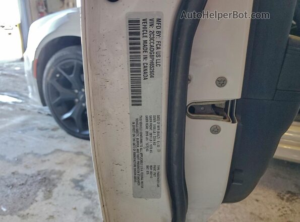 2C3CCADG8PH652604 2023 CHRYSLER 300 White VIN კოდის სტიკერის ხედი