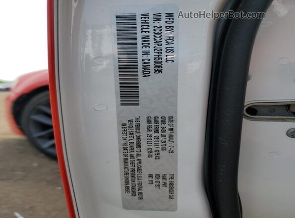 2C3CCAPJ2PH500695 2023 CHRYSLER 300 White Вид наклейки з VIN-кодом