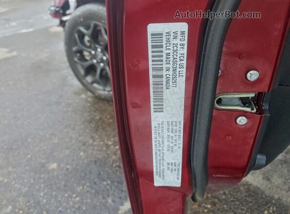 2C3CCASG3NH262977 2022 CHRYSLER 300 Red VIN sticker view