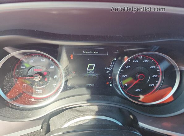 2C3CDXBG5NH227471 2022 DODGE CHARGER Red Instrument cluster view