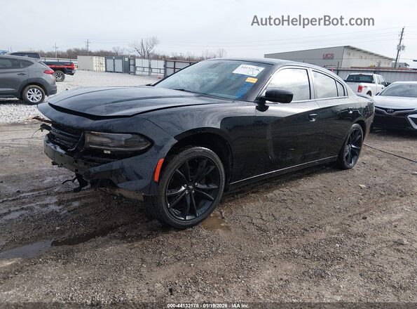 2C3CDXBG7JH157806 2018 DODGE CHARGER Black წინა მარცხენა ხედი სამი მეოთხედიდან