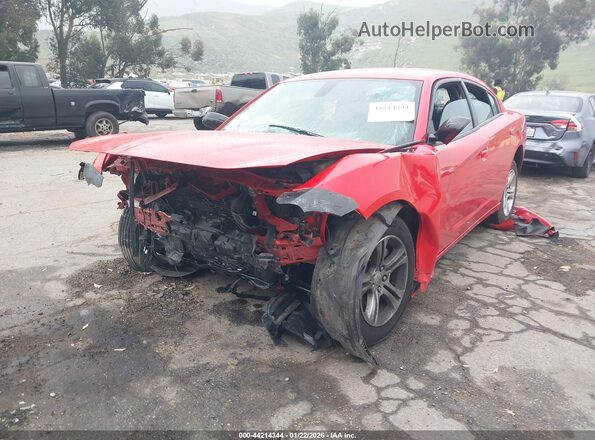 2C3CDXBGXPH511116 2023 DODGE CHARGER Red Առջևի ձախ երեք քառորդ տեսարան