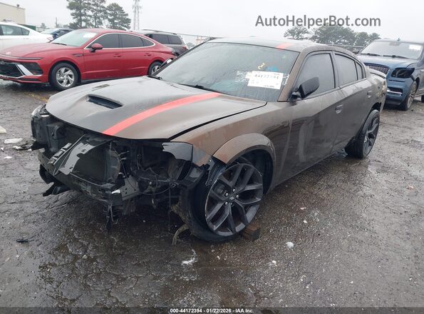 2C3CDXCT7LH145346 2020 DODGE CHARGER Brown Front view