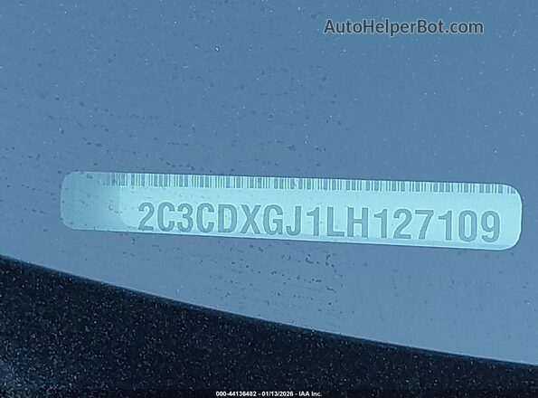 2C3CDXGJ1LH127109 2020 DODGE CHARGER Black ძრავის განყოფილების ხედი