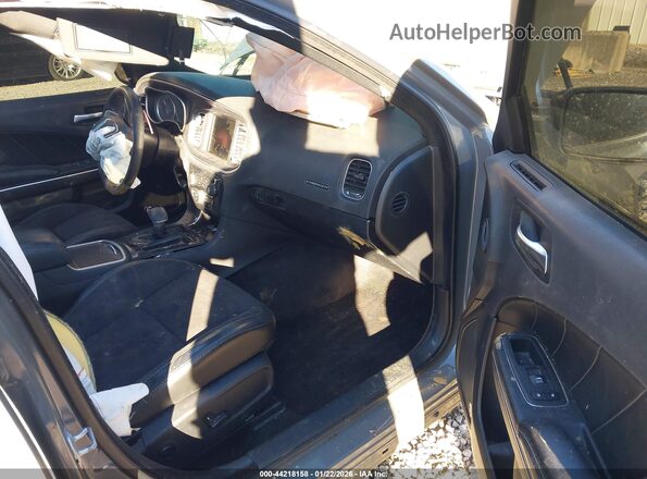 2C3CDXGJ2HH643776 2017 DODGE CHARGER Gray Widok wnętrza z przodu