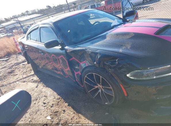 2C3CDXGJ7JH163125 2018 DODGE CHARGER Black Widok z przodu
