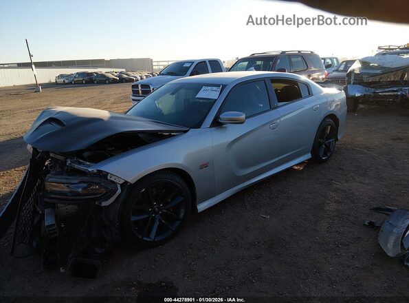 2C3CDXGJXKH740165 2019 DODGE CHARGER Silver Front left