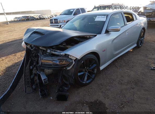 2C3CDXGJXKH740165 2019 DODGE CHARGER Silver Front view