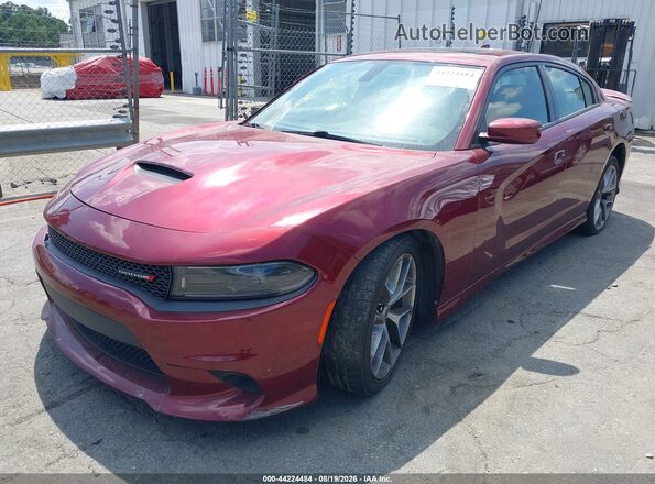 2C3CDXHG3NH232272 2022 DODGE CHARGER Red წინა მარცხენა ხედი სამი მეოთხედიდან