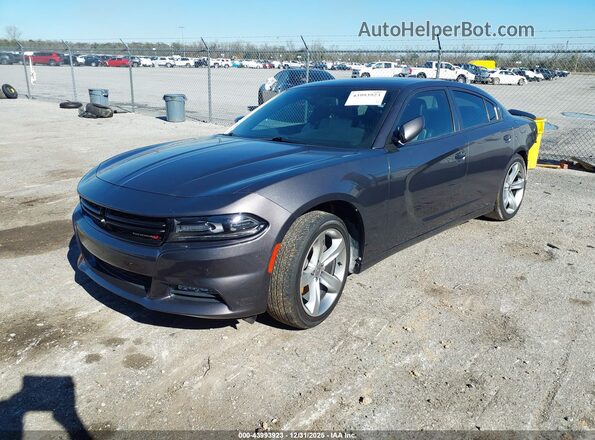 2C3CDXHGXHH504563 2017 DODGE CHARGER Gray Առջևի ձախ երեք քառորդ տեսարան