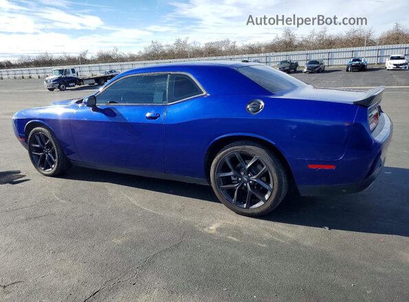 2C3CDZAG0NH156435 2022 DODGE CHALLENGER Blue Trasero izquierdo