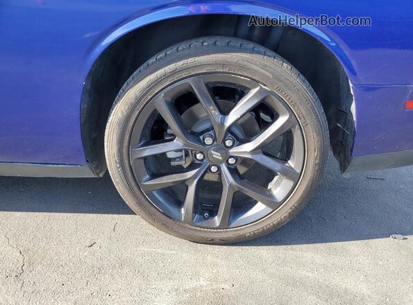 2C3CDZAG0NH156435 2022 DODGE CHALLENGER Blue Vista de la etiqueta del VIN