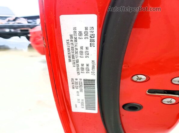 2C3CDZAG2JH196042 2018 DODGE CHALLENGER Red Вид підкапотного простору