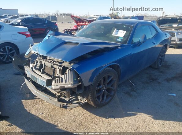 2C3CDZAG3MH530969 2021 DODGE CHALLENGER Blue Առջևի ձախ երեք քառորդ տեսարան