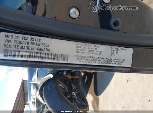 2C3CDZBT5MH513506 2021 DODGE CHALLENGER Черный Вид подкапотного пространства